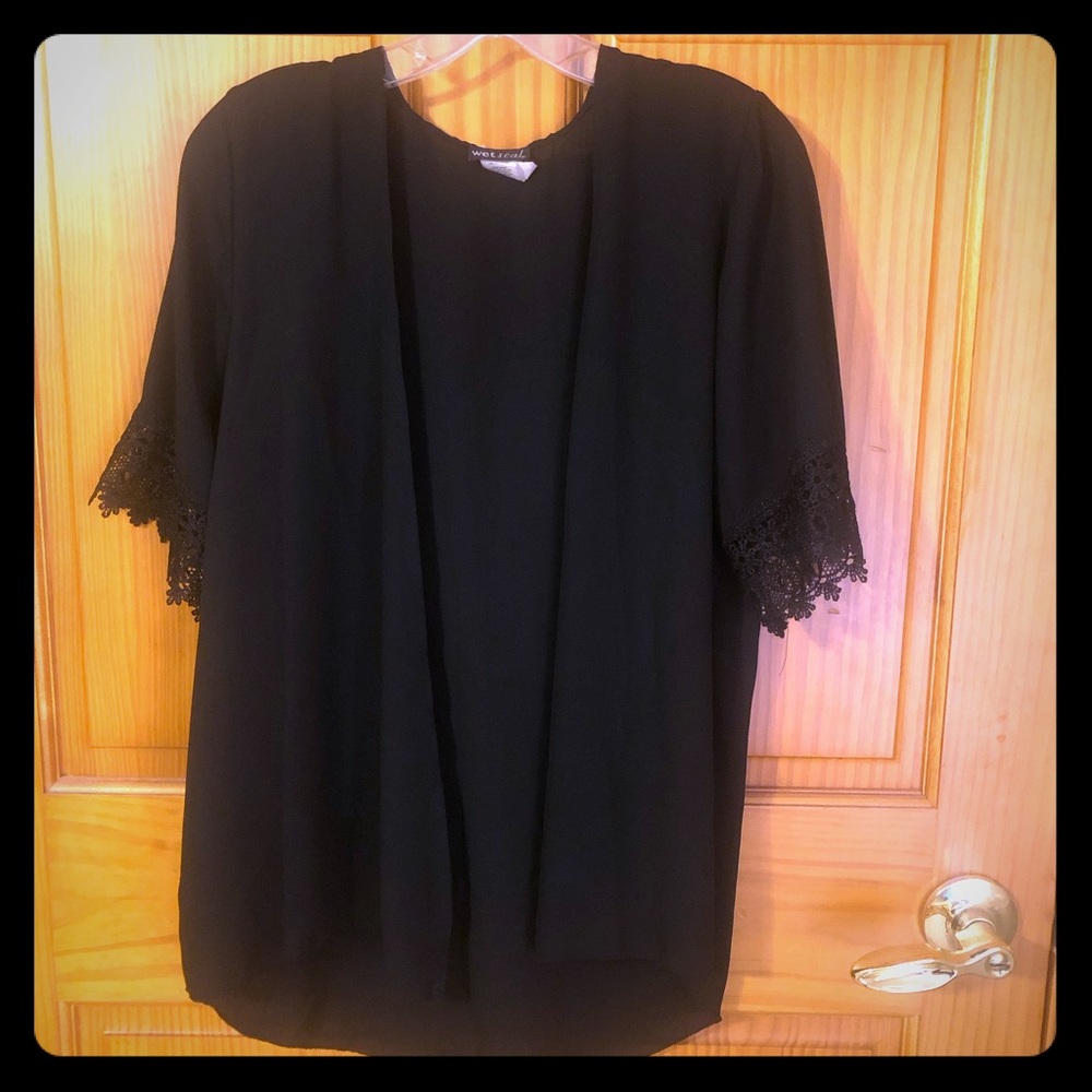 Black sheer kimono